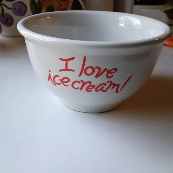 Ice Cream Bowl 6 In Across x 3 3/4 In High - Picture 2 of 4